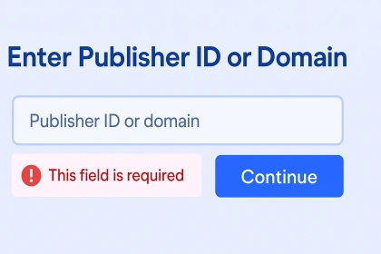 Enter Publisher ID or Domain